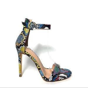 Kiya MultiColor Snake Print Heels | RHF 💙🤩